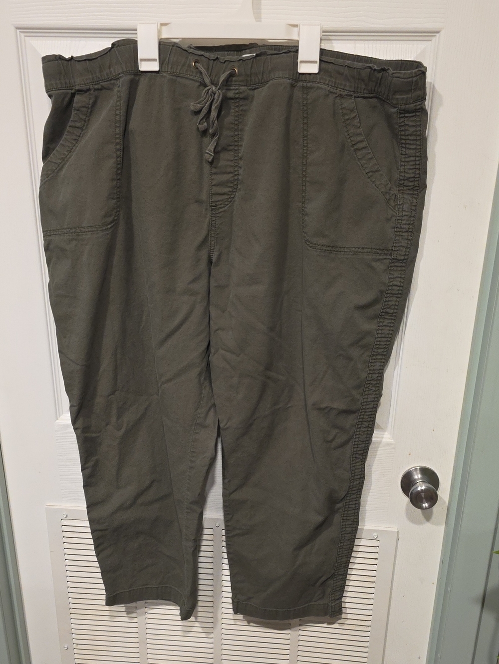Sonoma Men's Olive Green Cargo Drawstring Pants